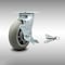 Service Caster 6 Inch SS Thermoplastic Rubber Caster with Roller Bearing and Brake/Swivel Lock SCC-SS30S620-TPRRD-TLB-BSL - alternate 1